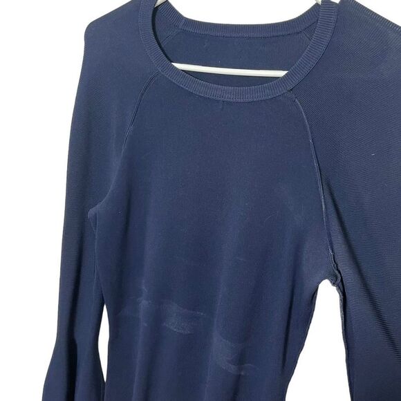 Jonathan Simkhai Signature Bell Sleeves Knit Blouse in Navy Blue - Size Small - Picture 13 of 14